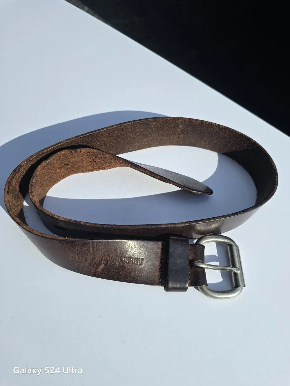 Abercrombie & Fitch 1999 Vintage Brown Leather 38” Belt 28070